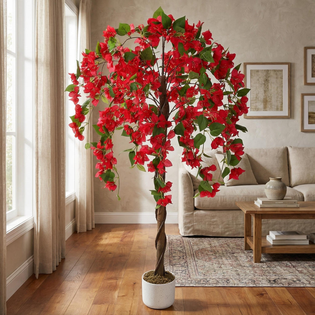 Seebauer Künstlicher Bougainvillea-Baum – Dekorative Kunstpflanze